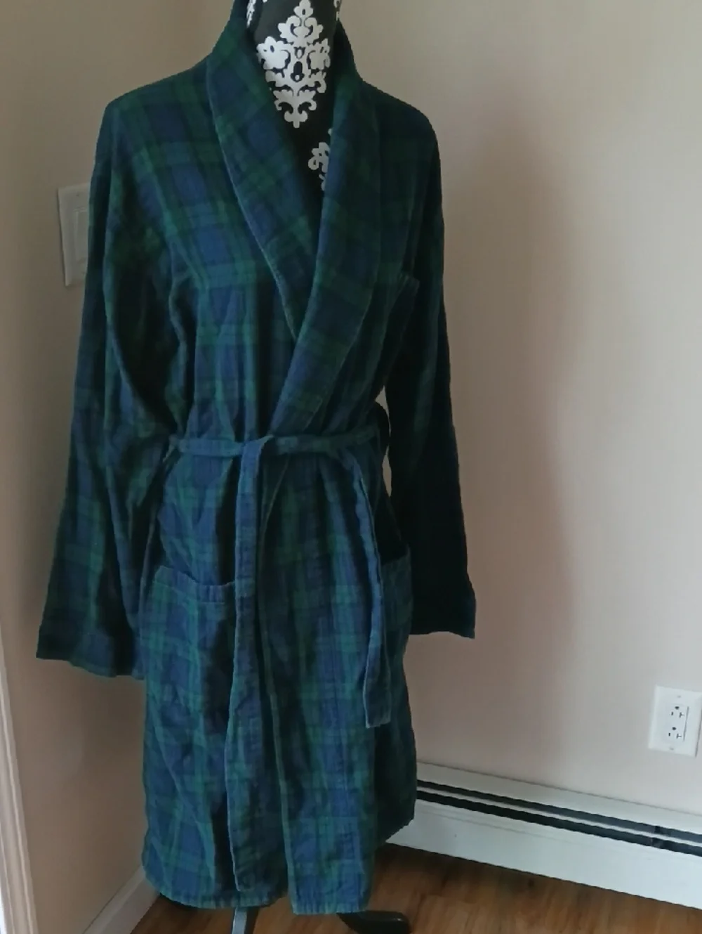L.L. Bean Plaid Flannel Robe
